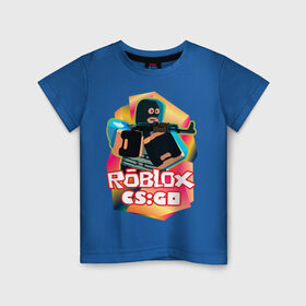 Детская футболка хлопок с принтом CSGO (Roblox) в Санкт-Петербурге, 100% хлопок | круглый вырез горловины, полуприлегающий силуэт, длина до линии бедер | Тематика изображения на принте: cs:go | roblix | игра | контра | шутер