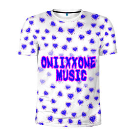 Мужская футболка 3D спортивная с принтом OniixxOneMusic1 в Санкт-Петербурге, 100% полиэстер с улучшенными характеристиками | приталенный силуэт, круглая горловина, широкие плечи, сужается к линии бедра | almas | music | neon | oniixxone | text