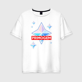 Женская футболка хлопок Oversize с принтом PRIMOGEM в Санкт-Петербурге, 100% хлопок | свободный крой, круглый ворот, спущенный рукав, длина до линии бедер
 | Тематика изображения на принте: 