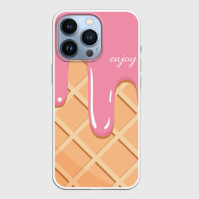 Чехол для iPhone 13 Pro с принтом Мороженое Рожок в Санкт-Петербурге,  |  | enjoy | вафля | мороженко | мороженое | рожок | удовольствие | я мороженое