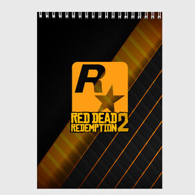 Скетчбук с принтом RED DEAD REDEMPTION 2 в Санкт-Петербурге, 100% бумага
 | 48 листов, плотность листов — 100 г/м2, плотность картонной обложки — 250 г/м2. Листы скреплены сверху удобной пружинной спиралью | game | gamer | rdr2 | red dead redemption 2 | rockstar studios | игры