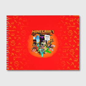 Альбом для рисования с принтом Minecraft персонажи в Санкт-Петербурге, 100% бумага
 | матовая бумага, плотность 200 мг. | 
