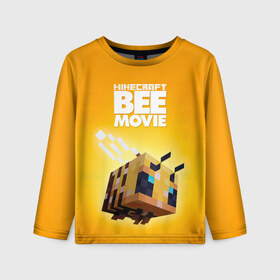 Детский лонгслив 3D с принтом Minecraft bee movie в Санкт-Петербурге, 100% полиэстер | длинные рукава, круглый вырез горловины, полуприлегающий силуэт
 | 