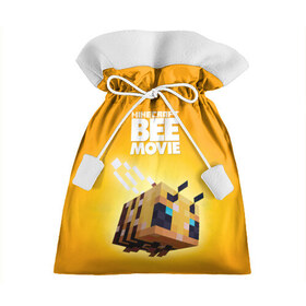 Подарочный 3D мешок с принтом Minecraft bee movie в Санкт-Петербурге, 100% полиэстер | Размер: 29*39 см | 