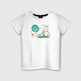 Детская футболка хлопок с принтом Alice in Wonderland в Санкт-Петербурге, 100% хлопок | круглый вырез горловины, полуприлегающий силуэт, длина до линии бедер | alice | alice in wonderland | vdosadir | алиса | алиса в стране чудес
