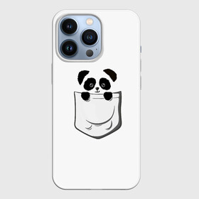 Чехол для iPhone 13 Pro с принтом Панда В Кармане в Санкт-Петербурге,  |  | animals | beats | head | panda | pocket | в кармане | голова | животные | звери | лапки | любовь | панда