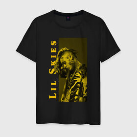 Мужская футболка хлопок с принтом LIL SKIES в Санкт-Петербурге, 100% хлопок | прямой крой, круглый вырез горловины, длина до линии бедер, слегка спущенное плечо. | 