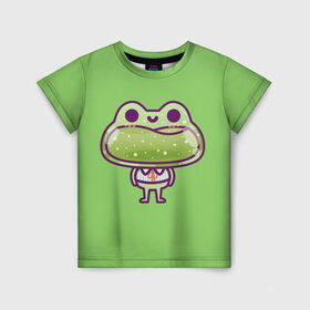 Детская футболка 3D с принтом Стеклянная лягушка в Санкт-Петербурге, 100% гипоаллергенный полиэфир | прямой крой, круглый вырез горловины, длина до линии бедер, чуть спущенное плечо, ткань немного тянется | animal | frog | животные | звери | лягушка | стеклянная лягушка