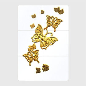 Магнитный плакат 2Х3 с принтом Золотистые бабочки в Санкт-Петербурге, Полимерный материал с магнитным слоем | 6 деталей размером 9*9 см | Тематика изображения на принте: 8 марта | butterfly | fashion | flowers | fly | girl | gold | golden | wings | бабочки | весна | девочкам | девушкам | золотые | золотые бабочки | крылья | летающие | летние | лето | металлические | насекомые | подарок | природа