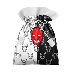 Подарочный 3D мешок с принтом DEMON BLACK/WHITE 2 в Санкт-Петербурге, 100% полиэстер | Размер: 29*39 см | Тематика изображения на принте: fashion | fire | game | hip hop | rap | street style | top | игра | мода | огонь | рэп | топ | уличный стиль | хип хоп