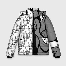 Зимняя куртка для мальчиков 3D с принтом DEMON BLACK/WHITE в Санкт-Петербурге, ткань верха — 100% полиэстер; подклад — 100% полиэстер, утеплитель — 100% полиэстер | длина ниже бедра, удлиненная спинка, воротник стойка и отстегивающийся капюшон. Есть боковые карманы с листочкой на кнопках, утяжки по низу изделия и внутренний карман на молнии. 

Предусмотрены светоотражающий принт на спинке, радужный светоотражающий элемент на пуллере молнии и на резинке для утяжки | Тематика изображения на принте: fashion | fire | game | hip hop | rap | street style | top | игра | мода | огонь | рэп | топ | уличный стиль | хип хоп