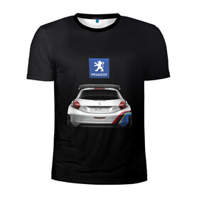 Мужская футболка 3D спортивная с принтом Peugeot sport в Санкт-Петербурге, 100% полиэстер с улучшенными характеристиками | приталенный силуэт, круглая горловина, широкие плечи, сужается к линии бедра | auto | emotion | motion | peugeot | sport | авто | лого | логотип | пежо | пижо | спорт