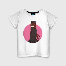 Детская футболка хлопок с принтом Девушка эндермен в Санкт-Петербурге, 100% хлопок | круглый вырез горловины, полуприлегающий силуэт, длина до линии бедер | enderman | girl | аниме | девочка | майнкрафт