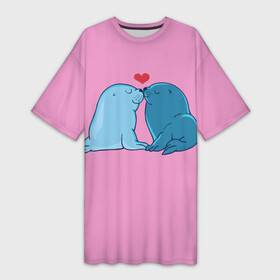 Платье-футболка 3D с принтом Любовь в Санкт-Петербурге,  |  | 14 февраля | hello kitty | i love you | love is | валентин | день святого | животные | игрушка | иероглифы | любовь | мишка | надпись | наука | парные | подушки | поцелуй | сердце | текст | тюлени | химия | я тебя люблю