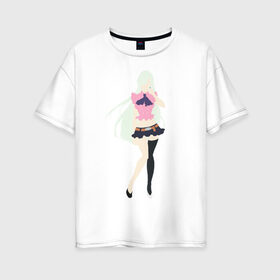 Женская футболка хлопок Oversize с принтом Элизабет в Санкт-Петербурге, 100% хлопок | свободный крой, круглый ворот, спущенный рукав, длина до линии бедер
 | anime | the seven deadly sins | аниме | богиня | мультик | стигма | элизабет