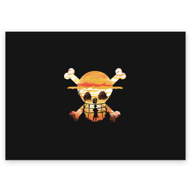 Поздравительная открытка с принтом One piece в Санкт-Петербурге, 100% бумага | плотность бумаги 280 г/м2, матовая, на обратной стороне линовка и место для марки
 | anime | one piece | аниме | анимэ | большой куш | ван пис | король пиратов | луффи | пират | пираты | пираты соломенной шляпы | рыжий шанкс | эйтиро одо