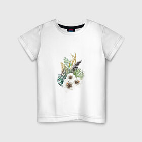 Детская футболка хлопок с принтом Алоха в Санкт-Петербурге, 100% хлопок | круглый вырез горловины, полуприлегающий силуэт, длина до линии бедер | девушке | любовь | пляж | цветы