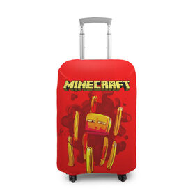 Чехол для чемодана 3D с принтом Minecraft в Санкт-Петербурге, 86% полиэфир, 14% спандекс | двустороннее нанесение принта, прорези для ручек и колес | minecraft | алекс | белый | блоки | ведьма | взрывчатка | визера | волк | гаст | добывать | дракон | зеленый куб | зомби | игра | крафт | крипер | кубики | лошадка | майн | майнкрафт | манкрафт | овечка | оцелот