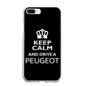 Чехол для iPhone 7Plus/8 Plus матовый с принтом Drive a Peugeot! в Санкт-Петербурге, Силикон | Область печати: задняя сторона чехла, без боковых панелей | car | keep calm | peugeot | авто | автомобиль | водитель | гонщик | королевский | король | корона | лев | любитель | марка | машина | пежо | подарок | рейсер | сохраняй спокойствие | тачка