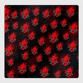 Магнитный плакат 3Х3 с принтом Cyberpunk 2077 в Санкт-Петербурге, Полимерный материал с магнитным слоем | 9 деталей размером 9*9 см | 2077 | action | cyberpunk | cyberpunk 2077 | rpg | демон | игра | киану ривз | киберпанк | найт сити | рпг