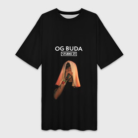 Платье-футболка 3D с принтом OG Buda в Санкт-Петербурге,  |  | melon music | og buda | опг сити | русский рэп | рэп | тюмень | хип хоп