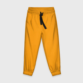 Детские брюки 3D с принтом Цвет Шафран (без рисунка) в Санкт-Петербурге, 100% полиэстер | манжеты по низу, эластичный пояс регулируется шнурком, по бокам два кармана без застежек, внутренняя часть кармана из мелкой сетки | без рисунка | горчичный | желто оранжевый тон | желтый | модные цвета 2020 | оранжевый | рыжий | сочный цвет | цвет 2020 | шафран | яркие цвета