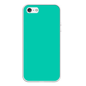 Чехол для iPhone 5/5S матовый с принтом Бискайский зеленый без рисунка в Санкт-Петербурге, Силикон | Область печати: задняя сторона чехла, без боковых панелей | 2020 года | biscay | biscay green | panton vesna | pantone | бирюзовый | бискайский залив | бискайский зеленый | весна лето | зеленый | модные цвета | цвет 2020 года