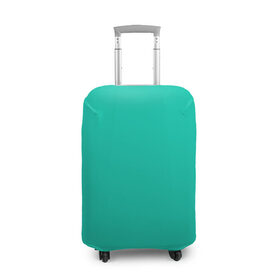 Чехол для чемодана 3D с принтом Бискайский зеленый без рисунка в Санкт-Петербурге, 86% полиэфир, 14% спандекс | двустороннее нанесение принта, прорези для ручек и колес | 2020 года | biscay | biscay green | panton vesna | pantone | бирюзовый | бискайский залив | бискайский зеленый | весна лето | зеленый | модные цвета | цвет 2020 года