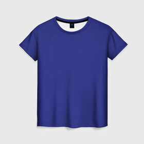 Женская футболка 3D с принтом Синий в Санкт-Петербурге, 100% полиэфир ( синтетическое хлопкоподобное полотно) | прямой крой, круглый вырез горловины, длина до линии бедер | blue | geometry | neon | texture | один тон | однотон | синий | текстура