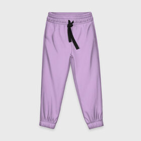 Детские брюки 3D с принтом Глициниевый цвет (без рисунка) в Санкт-Петербурге, 100% полиэстер | манжеты по низу, эластичный пояс регулируется шнурком, по бокам два кармана без застежек, внутренняя часть кармана из мелкой сетки | Тематика изображения на принте: глициниевый | однотонный | пурпурный | розовый | фиолетовый | цвет