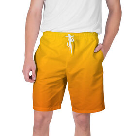 Мужские шорты 3D с принтом Оранжевый градиент в Санкт-Петербурге,  полиэстер 100% | прямой крой, два кармана без застежек по бокам. Мягкая трикотажная резинка на поясе, внутри которой широкие завязки. Длина чуть выше колен | градиент | желтый | оранжевый | цвет