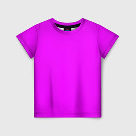 Детская футболка 3D с принтом Маджента (без рисунка) в Санкт-Петербурге, 100% гипоаллергенный полиэфир | прямой крой, круглый вырез горловины, длина до линии бедер, чуть спущенное плечо, ткань немного тянется | маджента | однотонный | пурпурный | розовый | фиолетовый | фуксия | цвет
