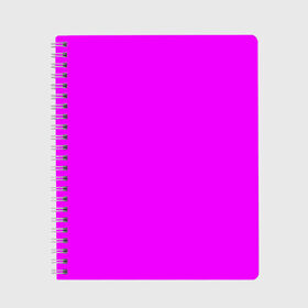 Тетрадь с принтом Маджента (без рисунка) в Санкт-Петербурге, 100% бумага | 48 листов, плотность листов — 60 г/м2, плотность картонной обложки — 250 г/м2. Листы скреплены сбоку удобной пружинной спиралью. Уголки страниц и обложки скругленные. Цвет линий — светло-серый
 | Тематика изображения на принте: маджента | однотонный | пурпурный | розовый | фиолетовый | фуксия | цвет
