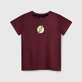 Детская футболка хлопок с принтом 8 Bit The Flash в Санкт-Петербурге, 100% хлопок | круглый вырез горловины, полуприлегающий силуэт, длина до линии бедер | the flash | vdzabma | флэш