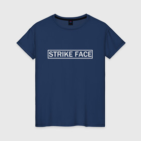 Женская футболка хлопок с принтом Strike face в Санкт-Петербурге, 100% хлопок | прямой крой, круглый вырез горловины, длина до линии бедер, слегка спущенное плечо | bad | crazy | evil | protest | rage | strike face | безумие | протест | сумасшедший | удар