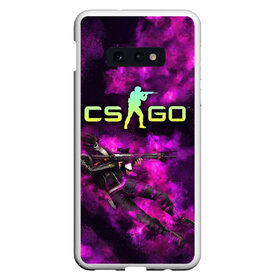 Чехол для Samsung S10E с принтом CS GO Purple madness в Санкт-Петербурге, Силикон | Область печати: задняя сторона чехла, без боковых панелей | counter strike | cs go | дым | контра | кс го | фиолетовый