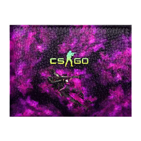 Обложка для студенческого билета с принтом CS GO Purple madness в Санкт-Петербурге, натуральная кожа | Размер: 11*8 см; Печать на всей внешней стороне | Тематика изображения на принте: counter strike | cs go | дым | контра | кс го | фиолетовый