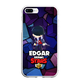 Чехол для iPhone 7Plus/8 Plus матовый с принтом BRAWL STARS EDGAR в Санкт-Петербурге, Силикон | Область печати: задняя сторона чехла, без боковых панелей | 8 bit | brawl stars | byron | colette | crow | edgar | gale | leon | max | mr.p | sally leon | shark | virus 8 bit | werewolf leon | акула | байрон | берли | бравл старс | ворон | коллет | макс | оборотень | эдгар