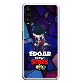 Чехол для Honor 20 с принтом BRAWL STARS EDGAR в Санкт-Петербурге, Силикон | Область печати: задняя сторона чехла, без боковых панелей | 8 bit | brawl stars | byron | colette | crow | edgar | gale | leon | max | mr.p | sally leon | shark | virus 8 bit | werewolf leon | акула | байрон | берли | бравл старс | ворон | коллет | макс | оборотень | эдгар