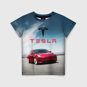Детская футболка 3D с принтом Tesla Model 3 в Санкт-Петербурге, 100% гипоаллергенный полиэфир | прямой крой, круглый вырез горловины, длина до линии бедер, чуть спущенное плечо, ткань немного тянется | 3 | america | auto | car | electric | elon | model | motors | musk | tesla | usa | vehicle | авто | америка | илон | маск | модель | сша | тесла | электромобиль