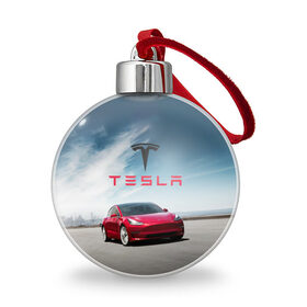 Ёлочный шар с принтом Tesla Model 3 в Санкт-Петербурге, Пластик | Диаметр: 77 мм | Тематика изображения на принте: 3 | america | auto | car | electric | elon | model | motors | musk | tesla | usa | vehicle | авто | америка | илон | маск | модель | сша | тесла | электромобиль