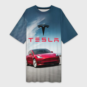 Платье-футболка 3D с принтом Tesla Model 3 в Санкт-Петербурге,  |  | 3 | america | auto | car | electric | elon | model | motors | musk | tesla | usa | vehicle | авто | америка | илон | маск | модель | сша | тесла | электромобиль