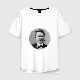 Мужская футболка хлопок Oversize с принтом Friedrich Wilhelm Nietzsche в Санкт-Петербурге, 100% хлопок | свободный крой, круглый ворот, “спинка” длиннее передней части | friedrich nietzsche | friedrich wilhelm nietzsche | книги | литература | писатель | философия