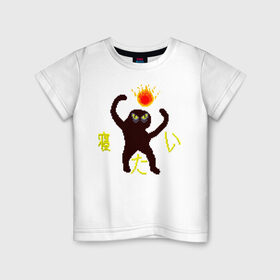 Детская футболка хлопок с принтом 2D Кот ъуъ в Санкт-Петербурге, 100% хлопок | круглый вырез горловины, полуприлегающий силуэт, длина до линии бедер | 2021 | cats | женская одежда | кот мем | коты | мемы | мужская одежда | ъуъ
