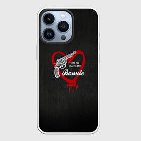 Чехол для iPhone 13 Pro с принтом Bonnie в Санкт-Петербурге,  |  | barrow | bonnie | clyde | love you till the end | parker | бони | бони и клайд | бонни | для влюбленных | клайд | кровь | любовь | парные | пистолет | револьвер | сердце