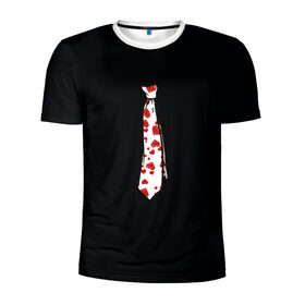 Мужская футболка 3D спортивная с принтом Гламурный галстук в Санкт-Петербурге, 100% полиэстер с улучшенными характеристиками | приталенный силуэт, круглая горловина, широкие плечи, сужается к линии бедра | angel | cupid | day | happy | heart | love | rose | valentine | valentines | ангел | валентин | валентина | валентинка | галстук | день | купидон | любовь | святого | святой | сердце