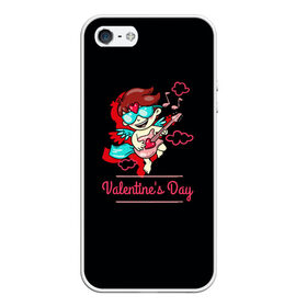 Чехол для iPhone 5/5S матовый с принтом Valentines Day в Санкт-Петербурге, Силикон | Область печати: задняя сторона чехла, без боковых панелей | angel | cupid | day | happy | heart | love | rose | valentine | valentines | ангел | валентин | валентина | валентинка | день | купидон | любовь | святого | святой | сердце