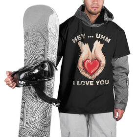 Накидка на куртку 3D с принтом I love you в Санкт-Петербурге, 100% полиэстер |  | Тематика изображения на принте: angel | cupid | day | happy | heart | love | rose | valentine | valentines | ангел | валентин | валентина | валентинка | день | купидон | любовь | святого | святой | сердце