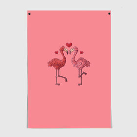 Постер с принтом Love Forever в Санкт-Петербурге, 100% бумага
 | бумага, плотность 150 мг. Матовая, но за счет высокого коэффициента гладкости имеет небольшой блеск и дает на свету блики, но в отличии от глянцевой бумаги не покрыта лаком | angel | cupid | day | flamingo | happy | heart | love | rose | valentine | valentines | ангел | валентин | валентина | валентинка | день | купидон | любовь | святого | святой | сердце | фламинго