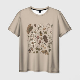 Мужская футболка 3D с принтом Ботаника Goblincore в Санкт-Петербурге, 100% полиэфир | прямой крой, круглый вырез горловины, длина до линии бедер | Тематика изображения на принте: goblincore | абстракция | алхимик | аниме | арт | ботаника | мумми троли | пейзаж | природа | растения | руны | эзотерика | эстетика